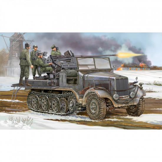 Trumpeter 05532 Сборная модель тягача Sd.Kfz.6/2 с Flak 37 (1:35)