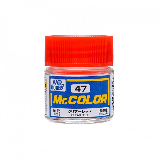 Mr Color C47 Лак эмалевый глянцевый CLEAR RED 10 мл