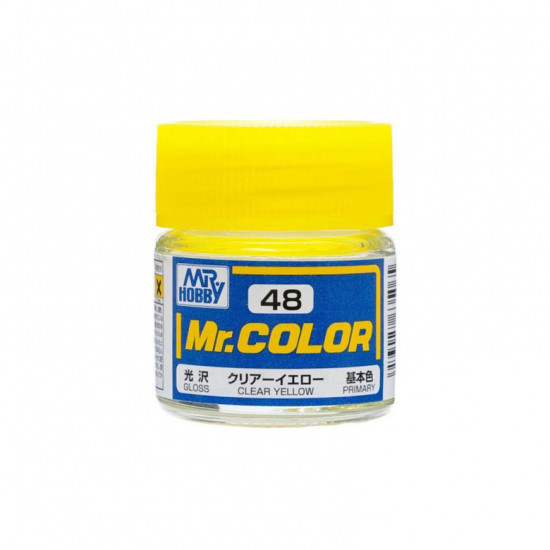 Mr Color C48 Лак эмалевый глянцевый CLEAR YELLOW 10 мл