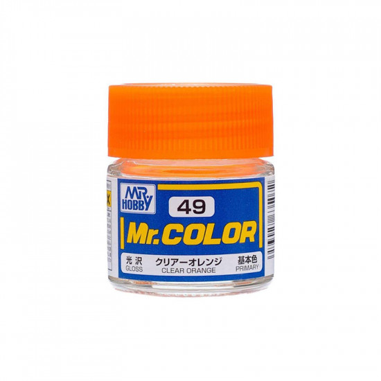 Mr Color C49 Лак эмалевый глянцевый CLEAR ORANGE 10 мл