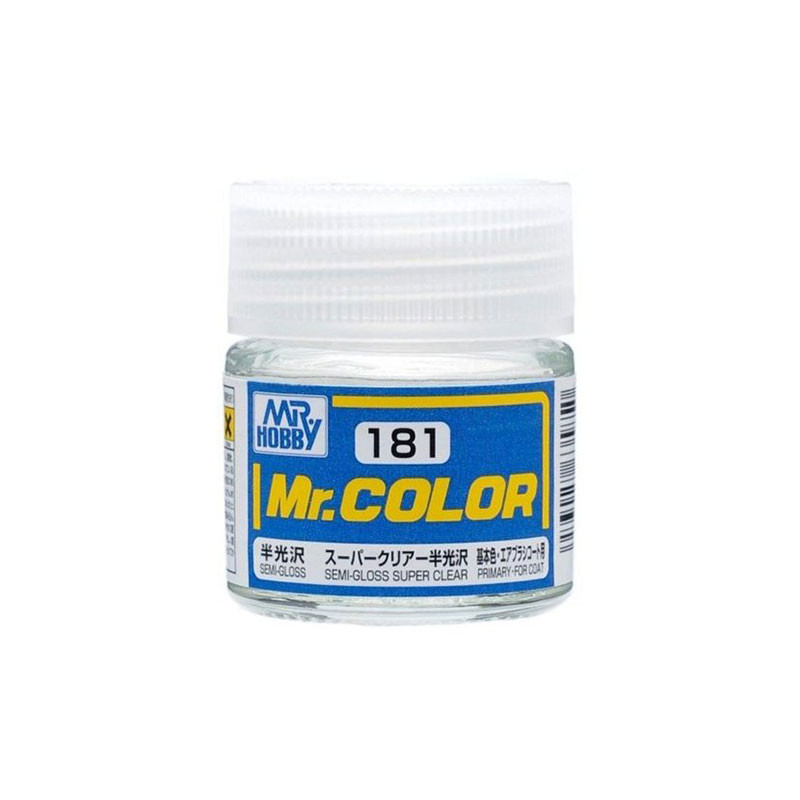 Mr Color C181 Лак эмалевый полуматовый SEMI-GLOSS SUPER CLEAR 10 мл