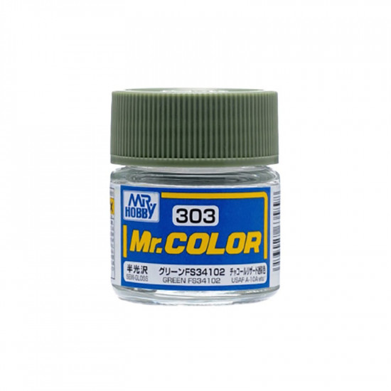 Mr Color C303 Краска эмалевая полуматовая GREEN FS34102 10 мл