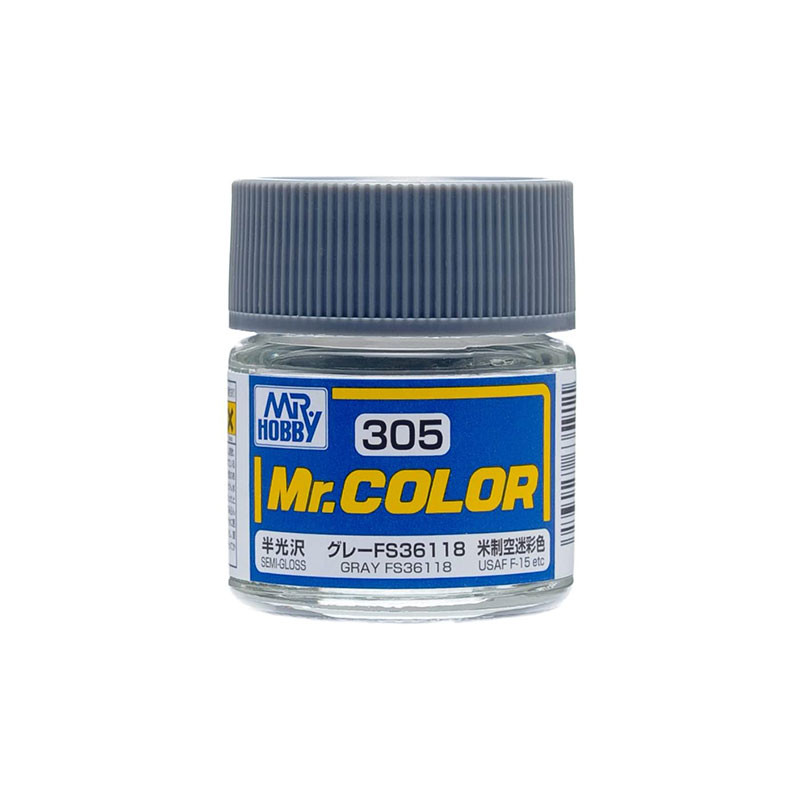 Mr Color C305 Краска эмалевая полуматовая GRAY FS36118 10 мл