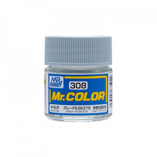 Mr Color C308 Краска эмалевая полуматовая GRAY FS36375 10 мл